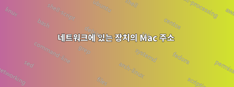 네트워크에 있는 장치의 Mac 주소