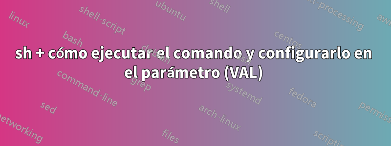 sh + cómo ejecutar el comando y configurarlo en el parámetro (VAL)