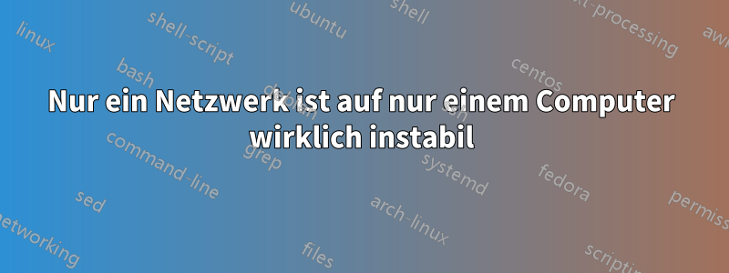 Nur ein Netzwerk ist auf nur einem Computer wirklich instabil