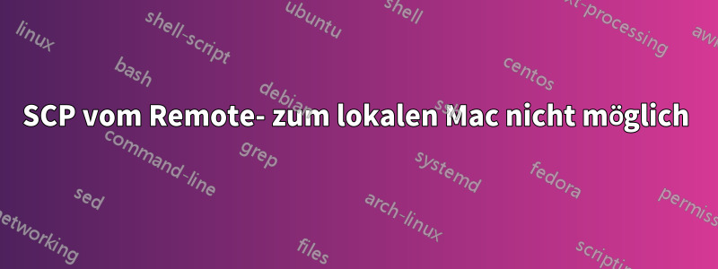 SCP vom Remote- zum lokalen Mac nicht möglich