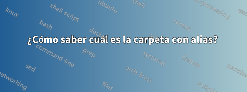 ¿Cómo saber cuál es la carpeta con alias?