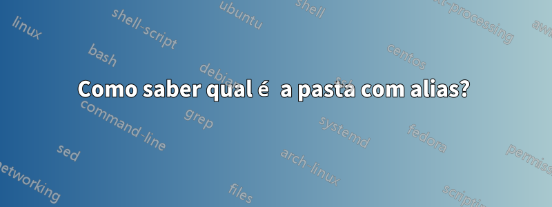 Como saber qual é a pasta com alias?