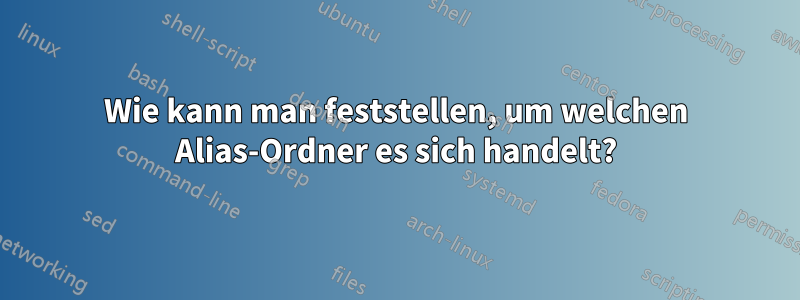 Wie kann man feststellen, um welchen Alias-Ordner es sich handelt?