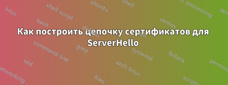 Как построить цепочку сертификатов для ServerHello