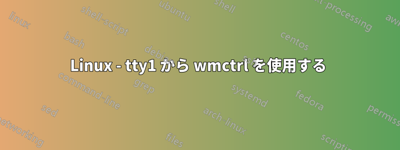 Linux - tty1 から wmctrl を使用する