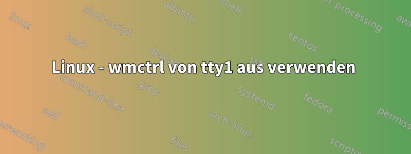 Linux - wmctrl von tty1 aus verwenden