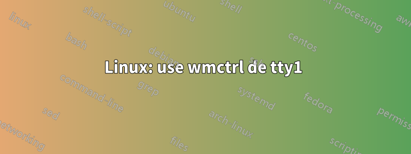 Linux: use wmctrl de tty1