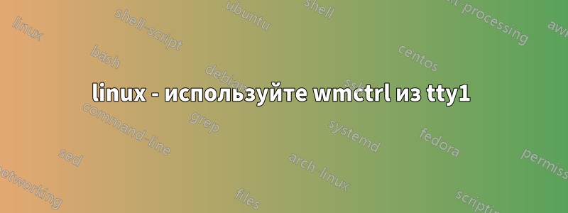 linux - используйте wmctrl из tty1