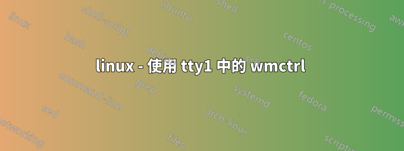 linux - 使用 tty1 中的 wmctrl