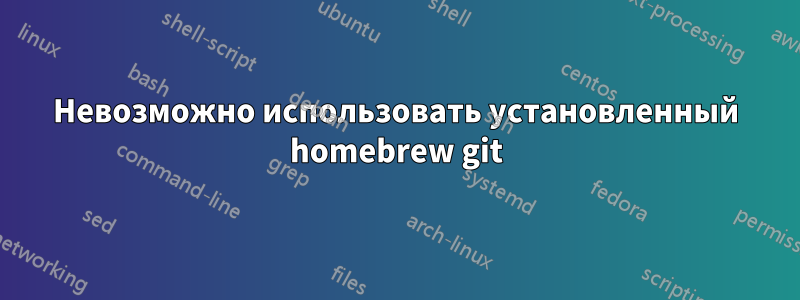 Невозможно использовать установленный homebrew git