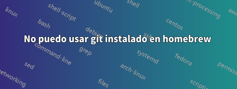 No puedo usar git instalado en homebrew