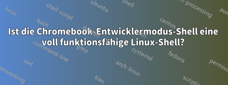 Ist die Chromebook-Entwicklermodus-Shell eine voll funktionsfähige Linux-Shell?