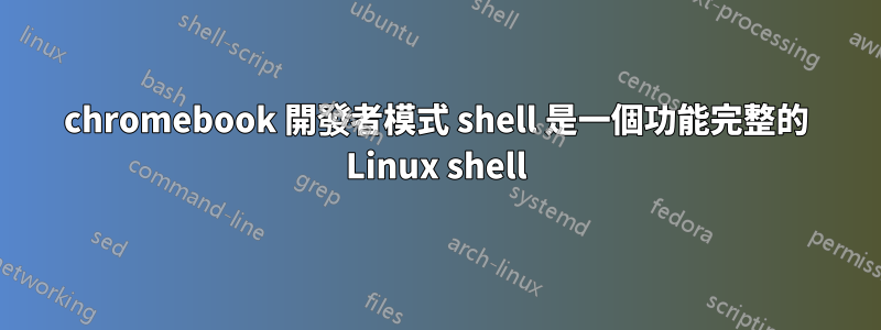 chromebook 開發者模式 shell 是一個功能完整的 Linux shell