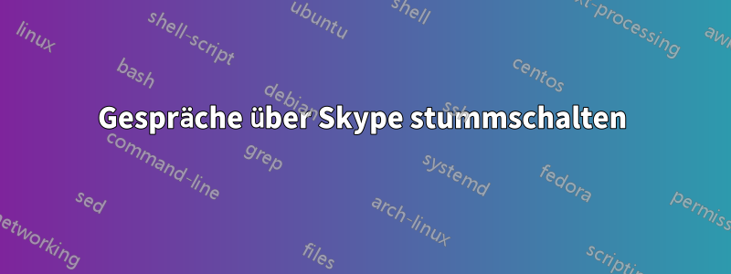 Gespräche über Skype stummschalten