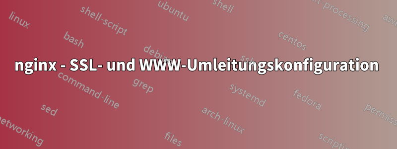 nginx - SSL- und WWW-Umleitungskonfiguration