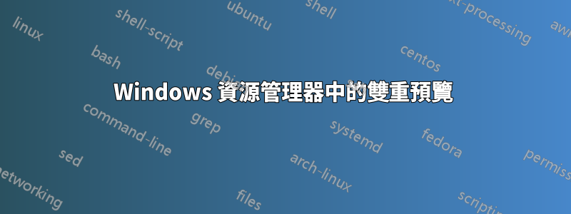 Windows 資源管理器中的雙重預覽