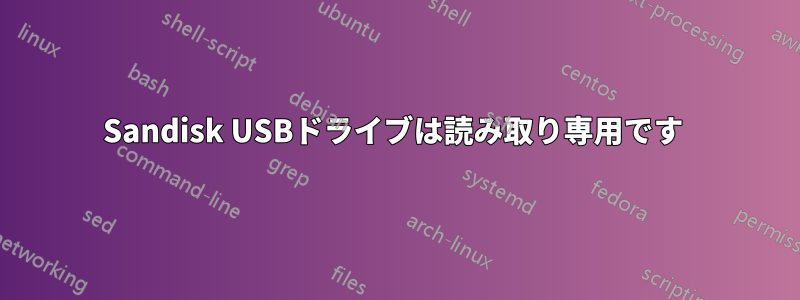 Sandisk USBドライブは読み取り専用です 