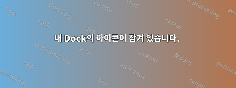 내 Dock의 아이콘이 잠겨 있습니다.