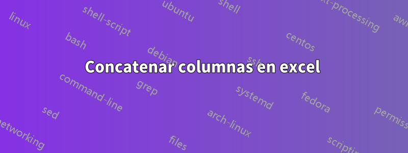 Concatenar columnas en excel