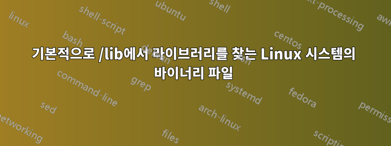 기본적으로 /lib에서 라이브러리를 찾는 Linux 시스템의 바이너리 파일