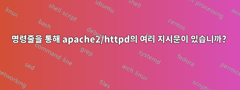 명령줄을 통해 apache2/httpd의 여러 지시문이 있습니까?