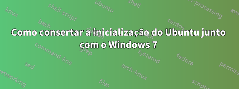 Como consertar a inicialização do Ubuntu junto com o Windows 7