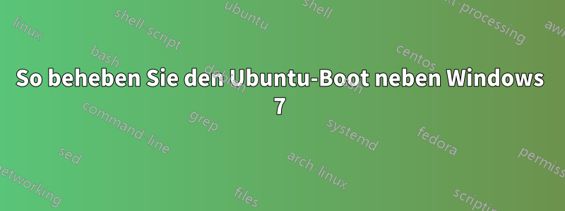 So beheben Sie den Ubuntu-Boot neben Windows 7