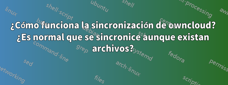 ¿Cómo funciona la sincronización de owncloud? ¿Es normal que se sincronice aunque existan archivos?