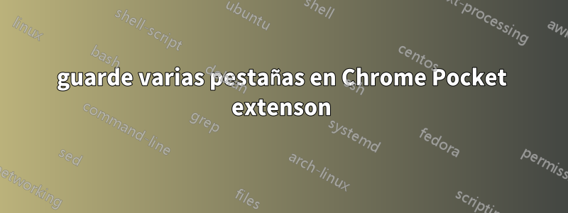 guarde varias pestañas en Chrome Pocket extenson