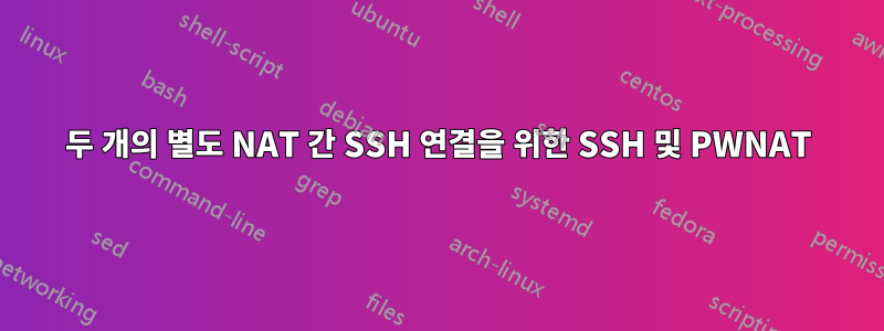 두 개의 별도 NAT 간 SSH 연결을 위한 SSH 및 PWNAT