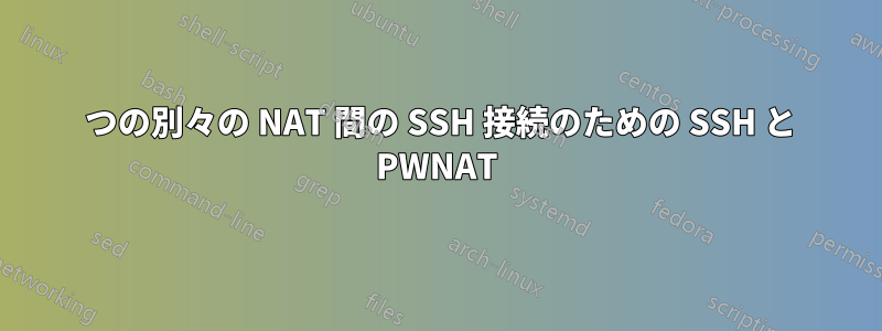 2 つの別々の NAT 間の SSH 接続のための SSH と PWNAT