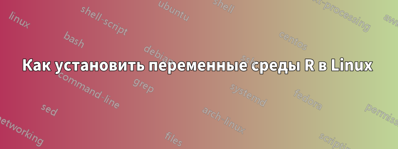 Как установить переменные среды R в Linux