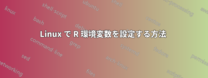 Linux で R 環境変数を設定する方法