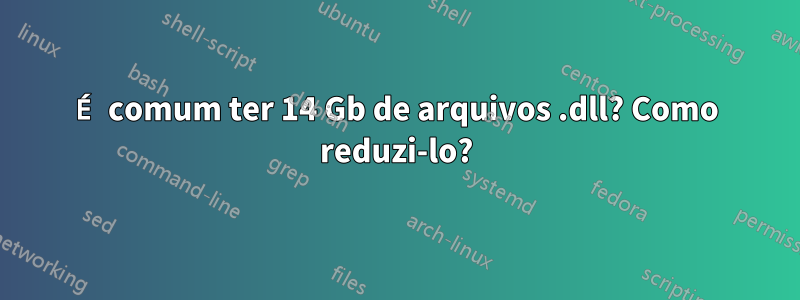 É comum ter 14 Gb de arquivos .dll? Como reduzi-lo?