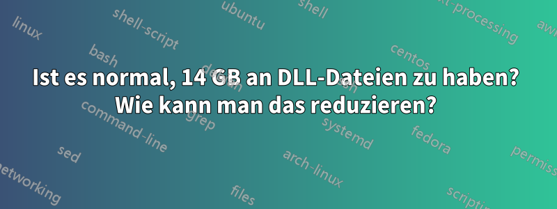 Ist es normal, 14 GB an DLL-Dateien zu haben? Wie kann man das reduzieren?