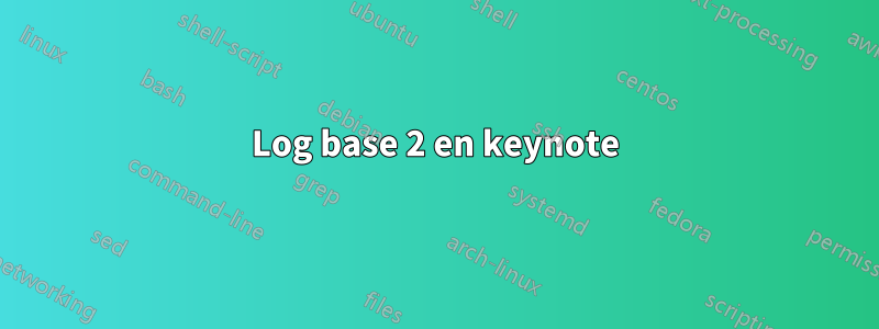 Log base 2 en keynote