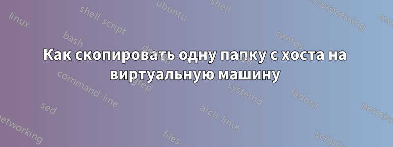 Как скопировать одну папку с хоста на виртуальную машину