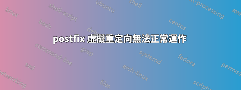 postfix 虛擬重定向無法正常運作