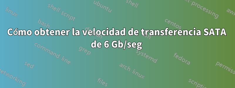 Cómo obtener la velocidad de transferencia SATA de 6 Gb/seg