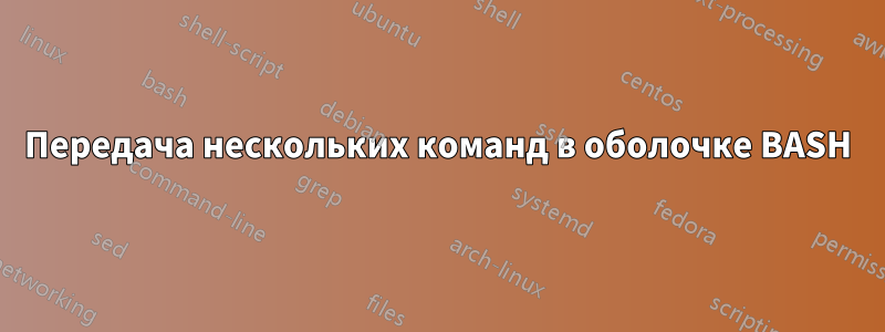 Передача нескольких команд в оболочке BASH