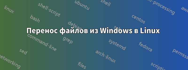 Перенос файлов из Windows в Linux