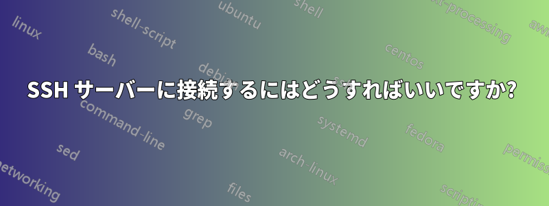 SSH サーバーに接続するにはどうすればいいですか?