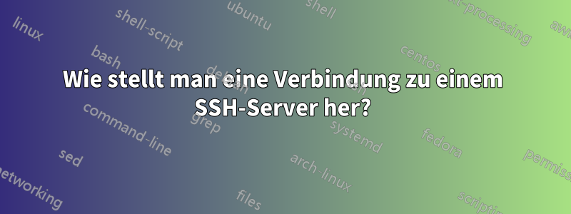 Wie stellt man eine Verbindung zu einem SSH-Server her?