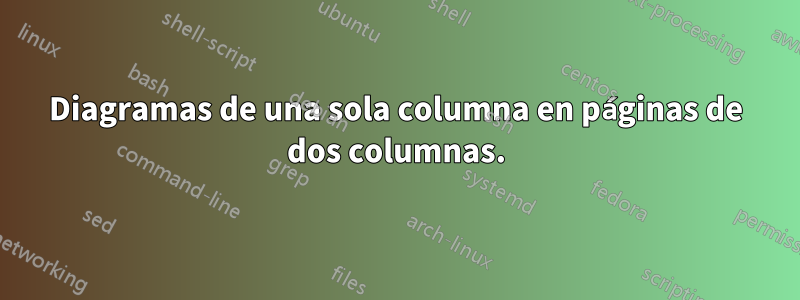 Diagramas de una sola columna en páginas de dos columnas.