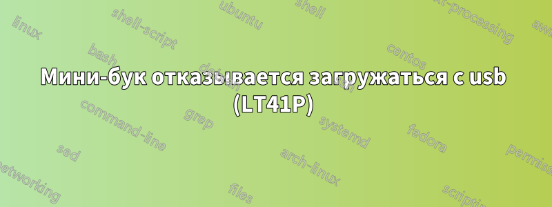 Мини-бук отказывается загружаться с usb (LT41P)