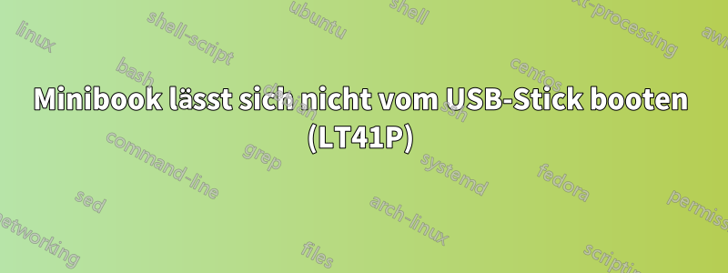 Minibook lässt sich nicht vom USB-Stick booten (LT41P)