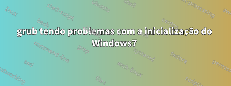 grub tendo problemas com a inicialização do Windows7