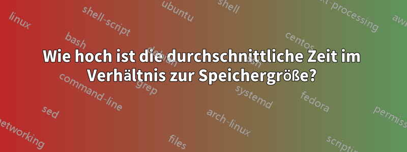 Wie hoch ist die durchschnittliche Zeit im Verhältnis zur Speichergröße?