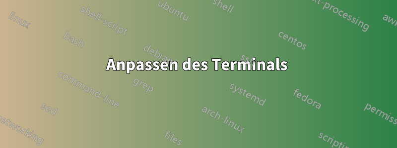 Anpassen des Terminals