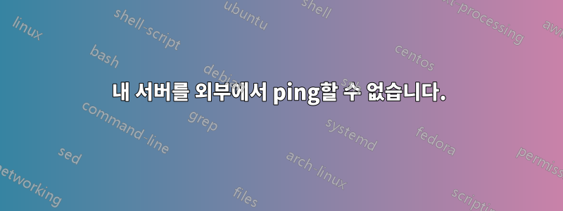 내 서버를 외부에서 ping할 수 없습니다.